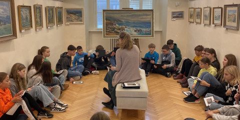 Návštěva výstavy Rudolfa Uherka v Muzeu Komenského v Přerově